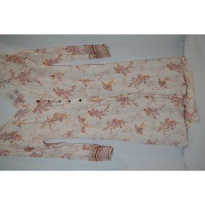 Knox Rose Womens Floral Midi Dress Size M Handkerchief Hem Boho Hippie Festival